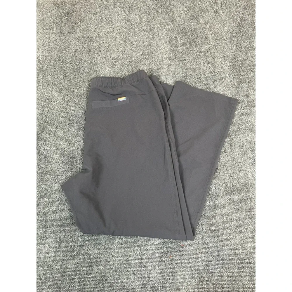 Figs Technical Collection Men's Gray Polyester/Rayon  High‎ Rise Pants Size XXL
